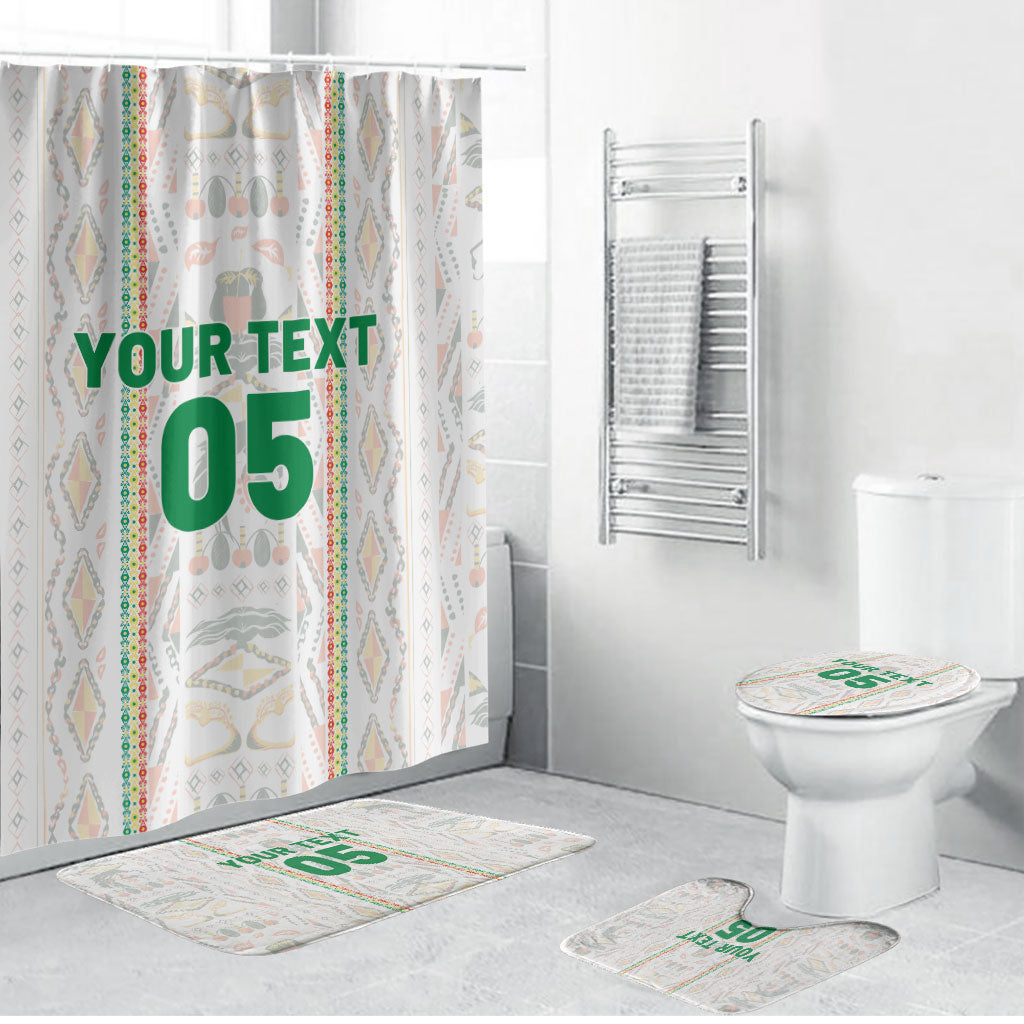 Custom Senegal Football 2026 Bathroom Set Car Rapide-Inspired Pattern