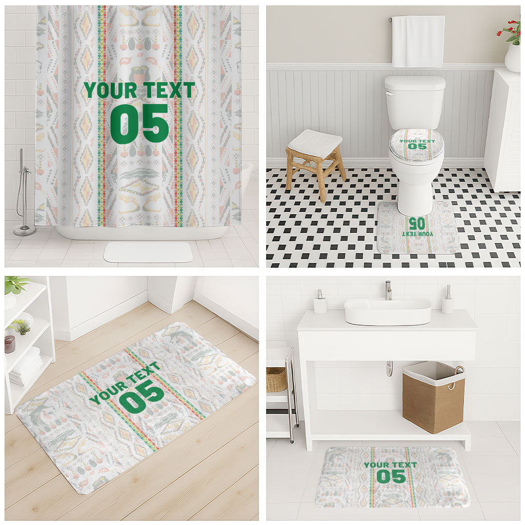 Custom Senegal Football 2026 Bathroom Set Car Rapide-Inspired Pattern