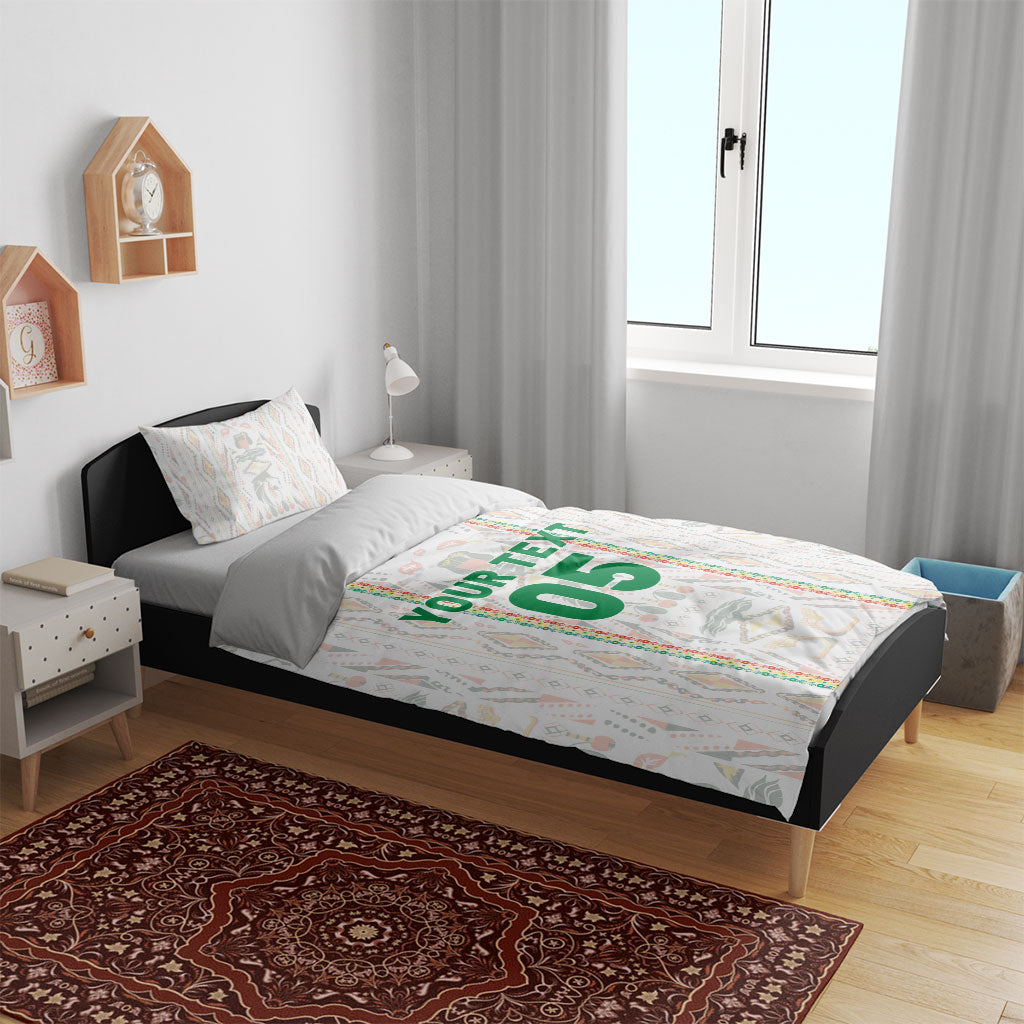 Custom Senegal Football 2026 Bedding Set Car Rapide-Inspired Pattern