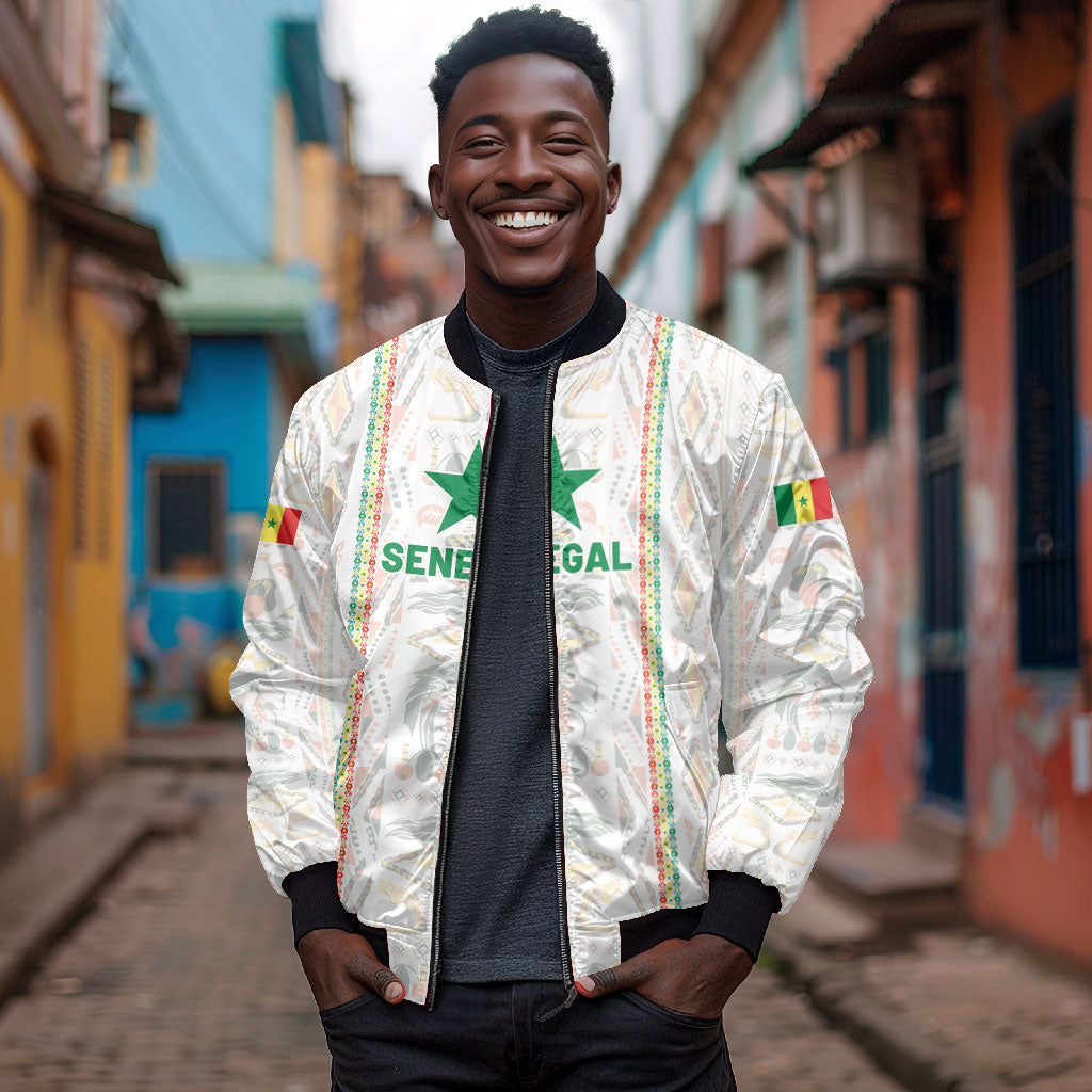 Custom Senegal Football 2026 Bomber Jacket Car Rapide-Inspired Pattern