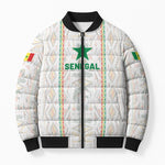 Custom Senegal Football 2026 Bomber Puffer Jacket Car Rapide-Inspired Pattern