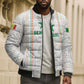 Custom Senegal Football 2026 Bomber Puffer Jacket Car Rapide-Inspired Pattern