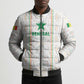 Custom Senegal Football 2026 Bomber Puffer Jacket Car Rapide-Inspired Pattern