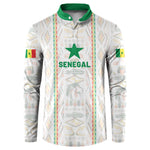 Custom Senegal Football 2026 Button Sweatshirt Car Rapide-Inspired Pattern