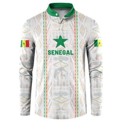 Custom Senegal Football 2026 Button Sweatshirt Car Rapide-Inspired Pattern