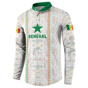Custom Senegal Football 2026 Button Sweatshirt Car Rapide-Inspired Pattern