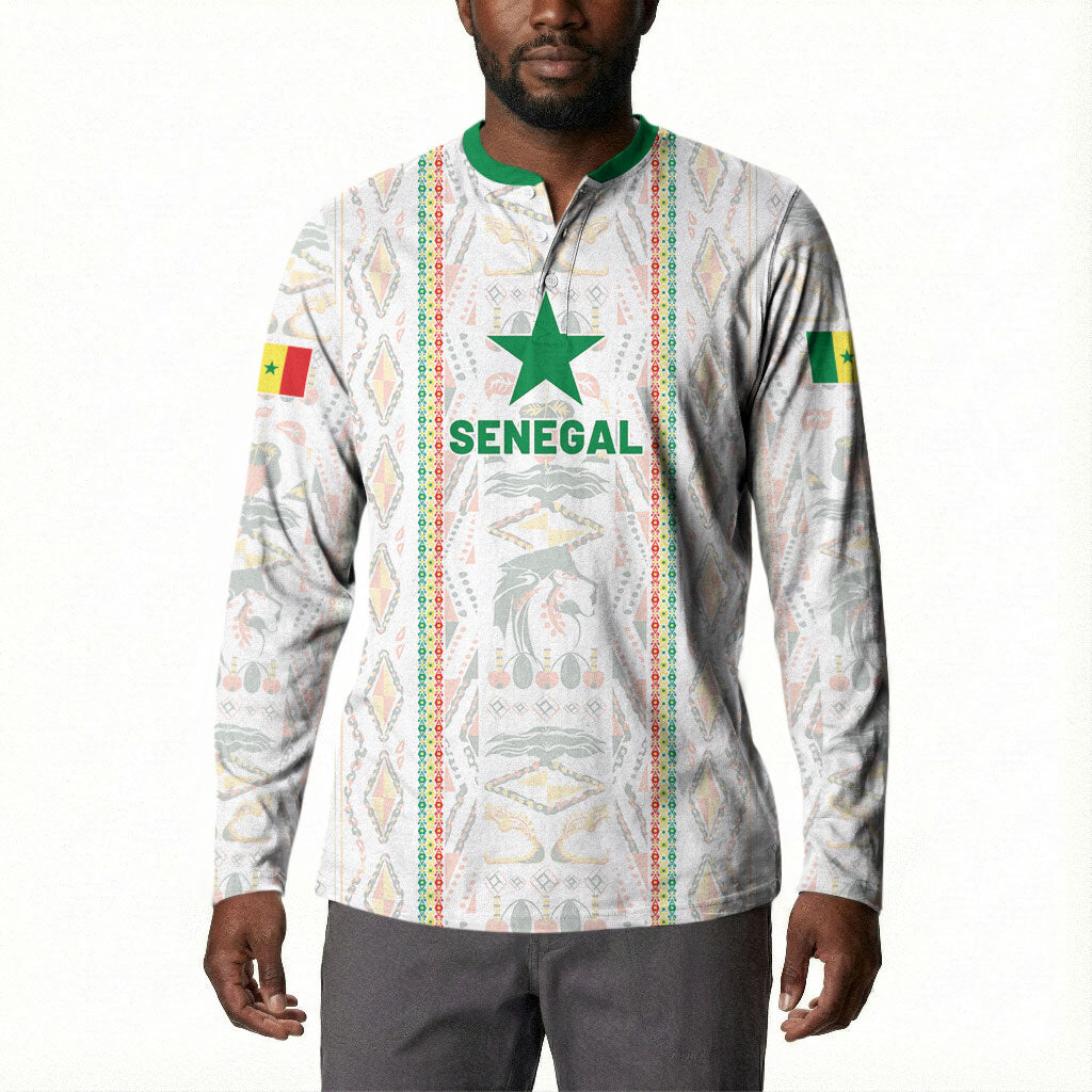 Custom Senegal Football 2026 Button Sweatshirt Car Rapide-Inspired Pattern