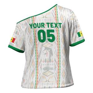 Custom Senegal Football 2026 Cross Shoulder Shirt Car Rapide-Inspired Pattern