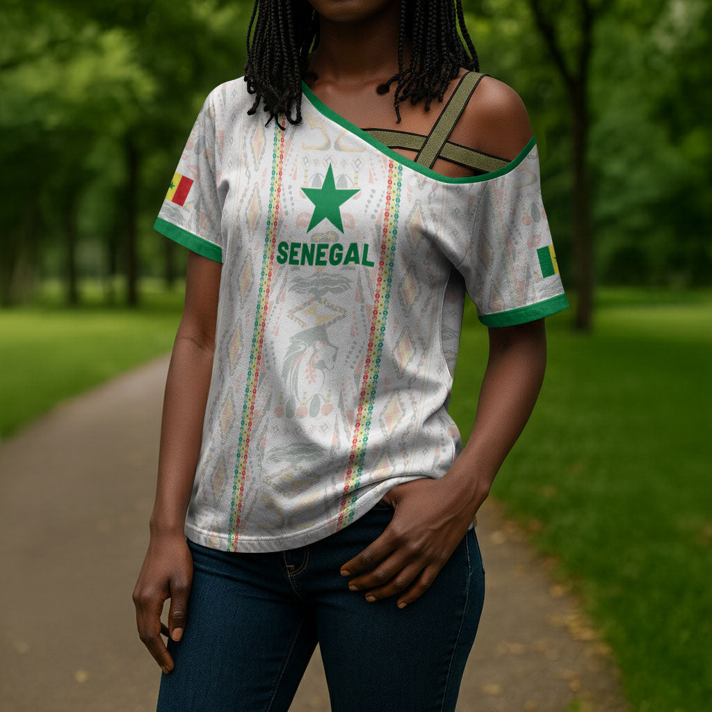 Custom Senegal Football 2026 Cross Shoulder Shirt Car Rapide-Inspired Pattern