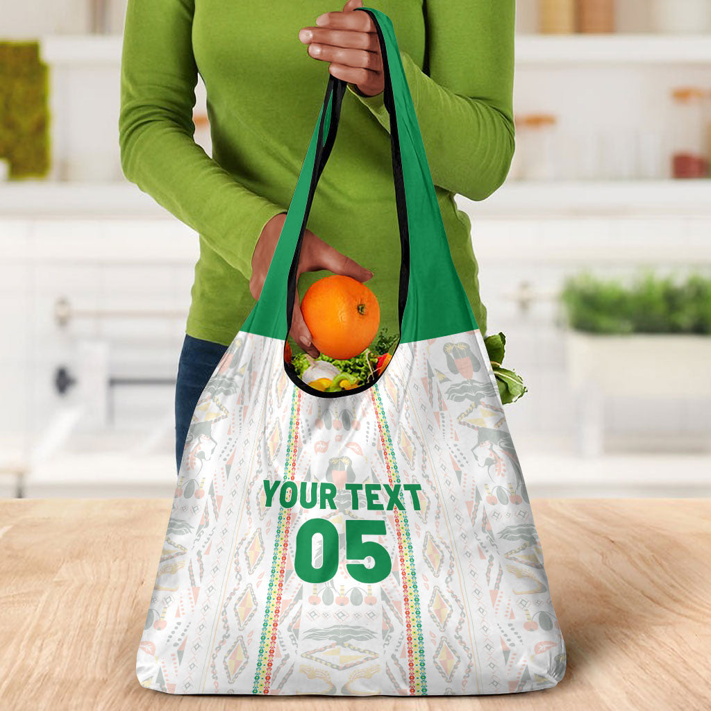 Custom Senegal Football 2026 Grocery Bag Car Rapide-Inspired Pattern