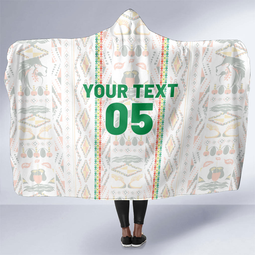Custom Senegal Football 2026 Hooded Blanket Car Rapide-Inspired Pattern