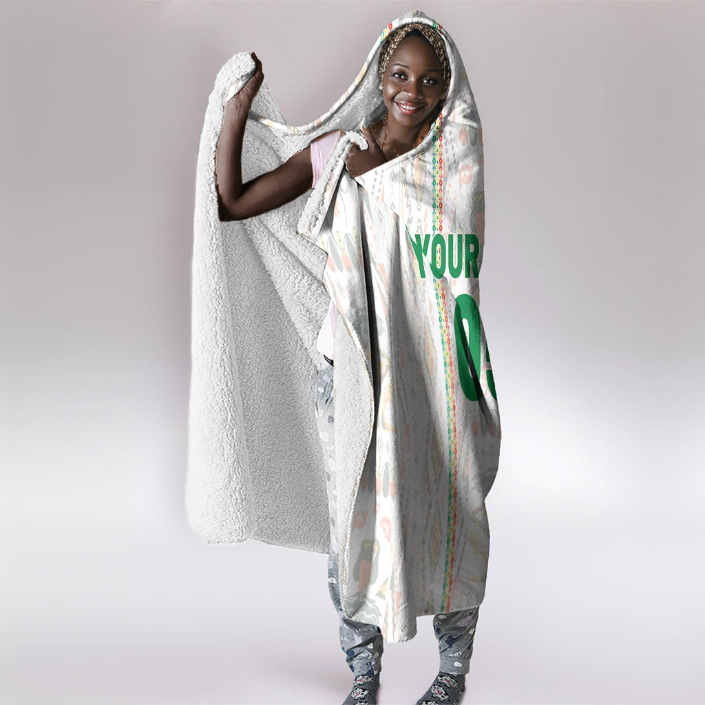 Custom Senegal Football 2026 Hooded Blanket Car Rapide-Inspired Pattern