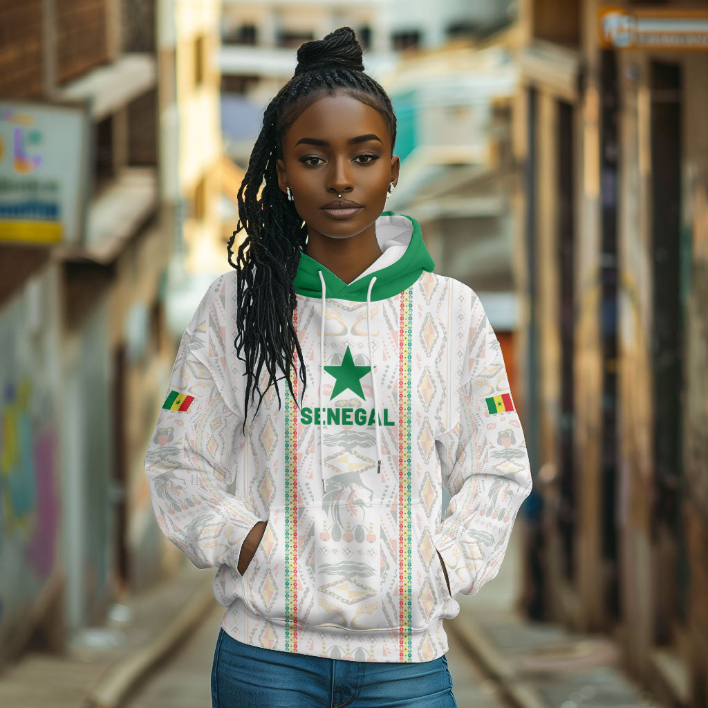 Custom Senegal Football 2026 Hoodie Car Rapide-Inspired Pattern