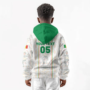 Custom Senegal Football 2026 Kid Hoodie Car Rapide-Inspired Pattern