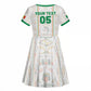 Custom Senegal Football 2026 Kid Short Sleeve Dress Car Rapide-Inspired Pattern