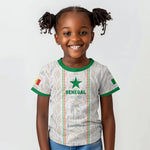 Custom Senegal Football 2026 Kid T shirt Car Rapide-Inspired Pattern