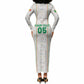Custom Senegal Football 2026 Long Sleeve Bodycon Dress Car Rapide-Inspired Pattern