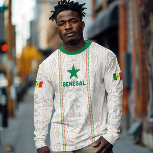 Custom Senegal Football 2026 Long Sleeve Shirt Car Rapide-Inspired Pattern