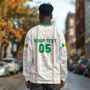 Custom Senegal Football 2026 Long Sleeve Shirt Car Rapide-Inspired Pattern