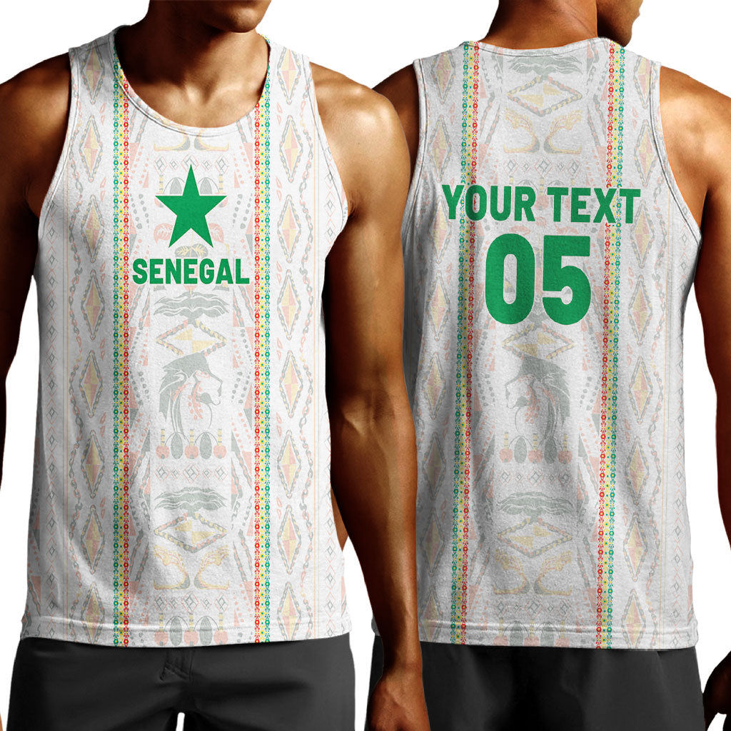 Custom Senegal Football 2026 Men Tank Top Car Rapide-Inspired Pattern