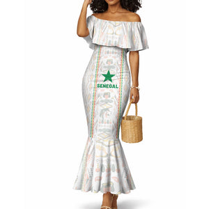 Custom Senegal Football 2026 Mermaid Dress Car Rapide-Inspired Pattern