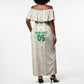 Custom Senegal Football 2026 Off Shoulder Maxi Dress Car Rapide-Inspired Pattern