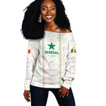 Custom Senegal Football 2026 Off Shoulder Sweater Car Rapide-Inspired Pattern