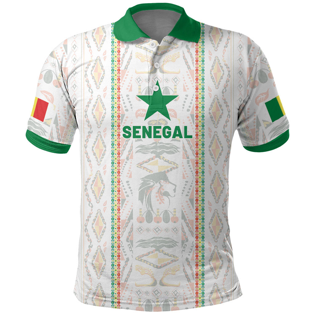 Custom Senegal Football 2026 Polo Shirt Car Rapide-Inspired Pattern