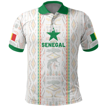 Custom Senegal Football 2026 Polo Shirt Car Rapide-Inspired Pattern