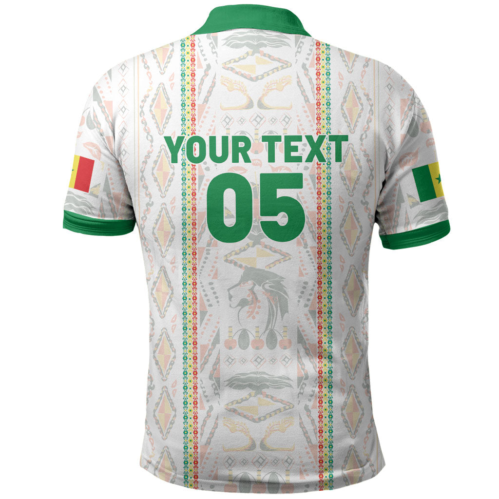 Custom Senegal Football 2026 Polo Shirt Car Rapide-Inspired Pattern