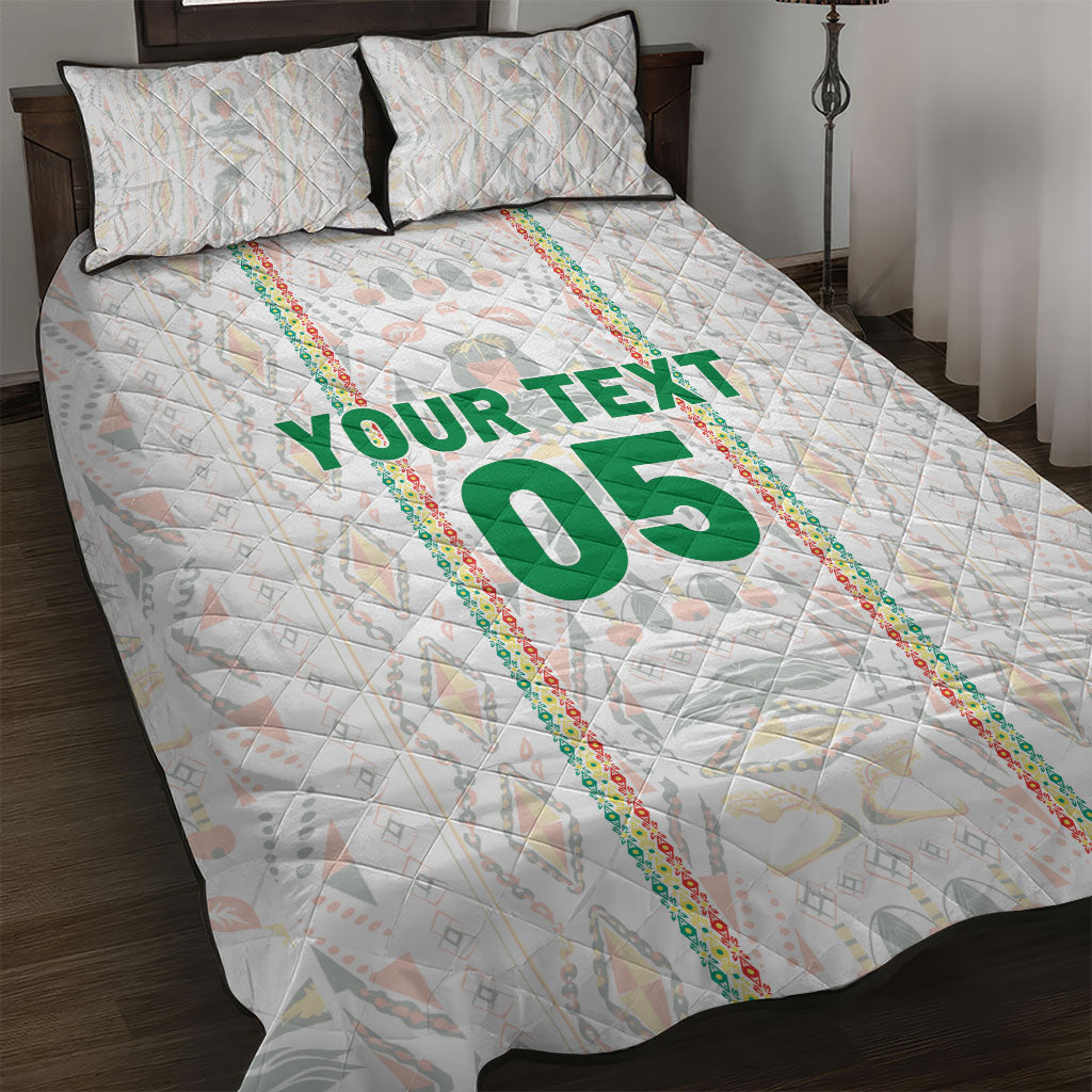 Custom Senegal Football 2026 Quilt Bed Set Car Rapide-Inspired Pattern