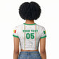 Custom Senegal Football 2026 Raglan Cropped T shirt Car Rapide-Inspired Pattern