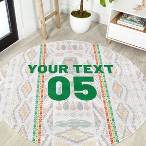 Custom Senegal Football 2026 Round Carpet Car Rapide-Inspired Pattern