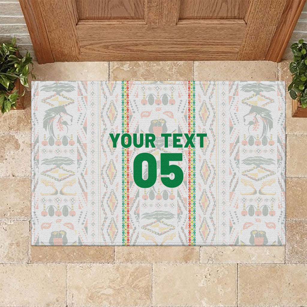 Custom Senegal Football 2026 Rubber Doormat Car Rapide-Inspired Pattern