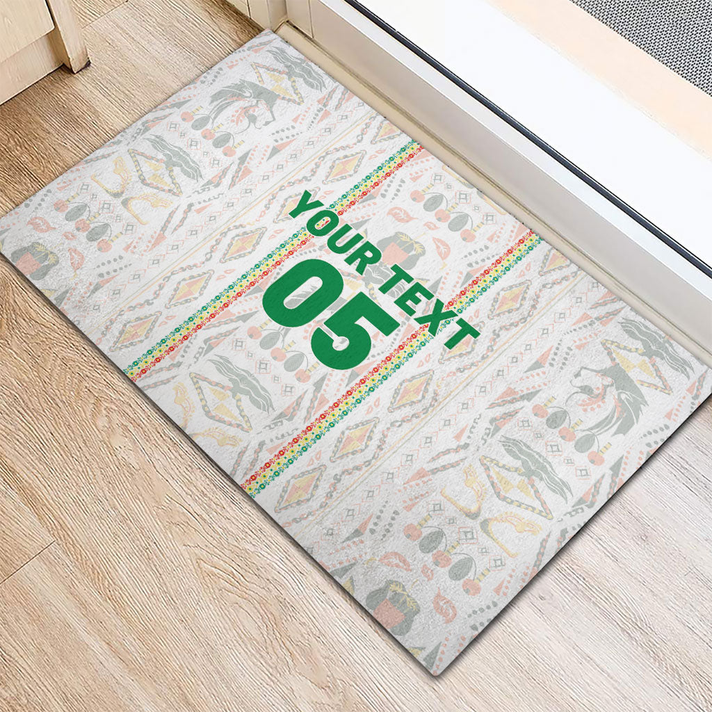 Custom Senegal Football 2026 Rubber Doormat Car Rapide-Inspired Pattern