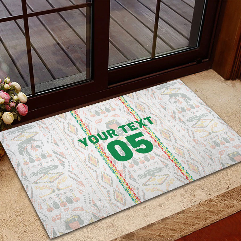 Custom Senegal Football 2026 Rubber Doormat Car Rapide-Inspired Pattern