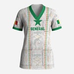 Custom Senegal Football 2026 Scrub Top Car Rapide-Inspired Pattern