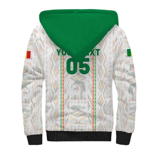 Custom Senegal Football 2026 Sherpa Hoodie Car Rapide-Inspired Pattern