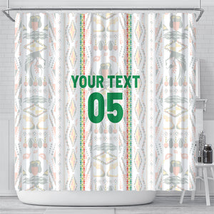 Custom Senegal Football 2026 Shower Curtain Car Rapide-Inspired Pattern