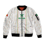 Custom Senegal Football 2026 Sleeve Zip Bomber Jacket Car Rapide-Inspired Pattern