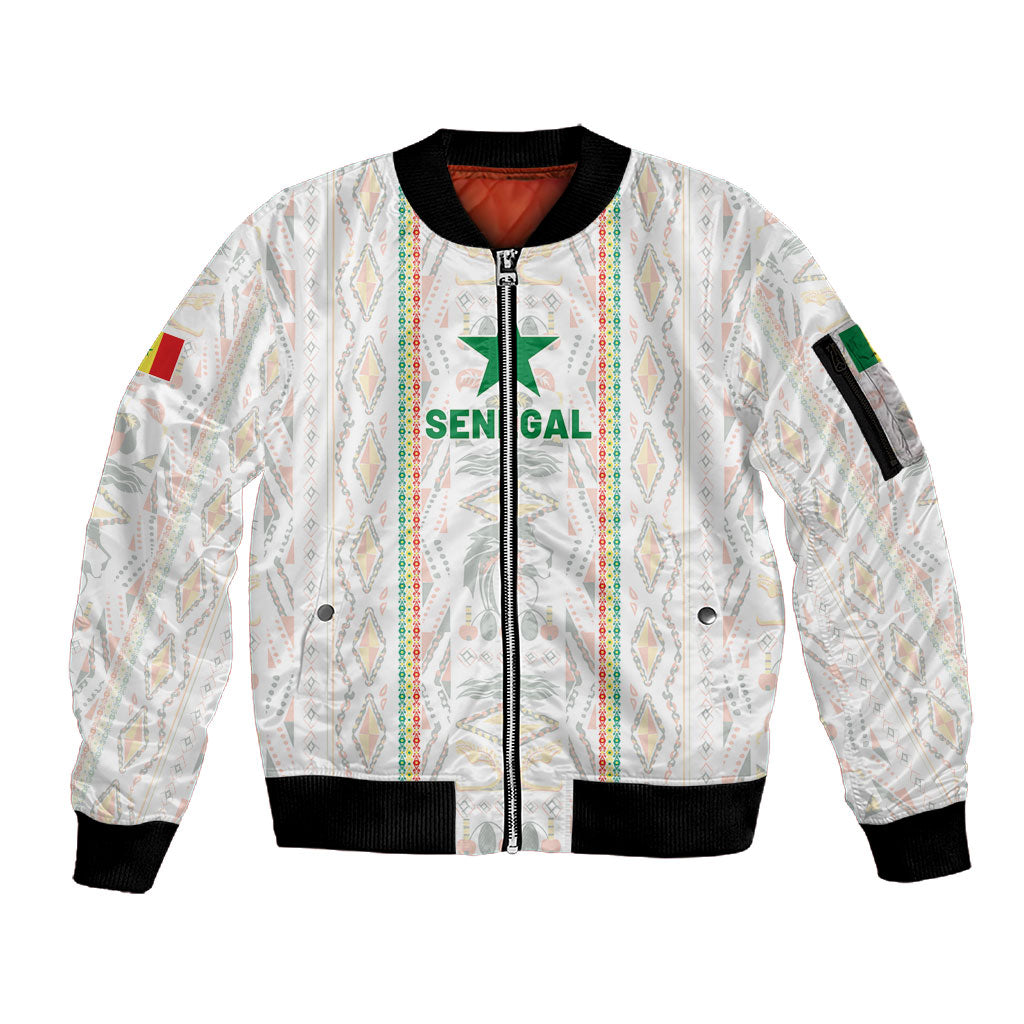 Custom Senegal Football 2026 Sleeve Zip Bomber Jacket Car Rapide-Inspired Pattern