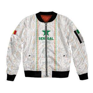 Custom Senegal Football 2026 Sleeve Zip Bomber Jacket Car Rapide-Inspired Pattern
