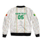 Custom Senegal Football 2026 Sleeve Zip Bomber Jacket Car Rapide-Inspired Pattern