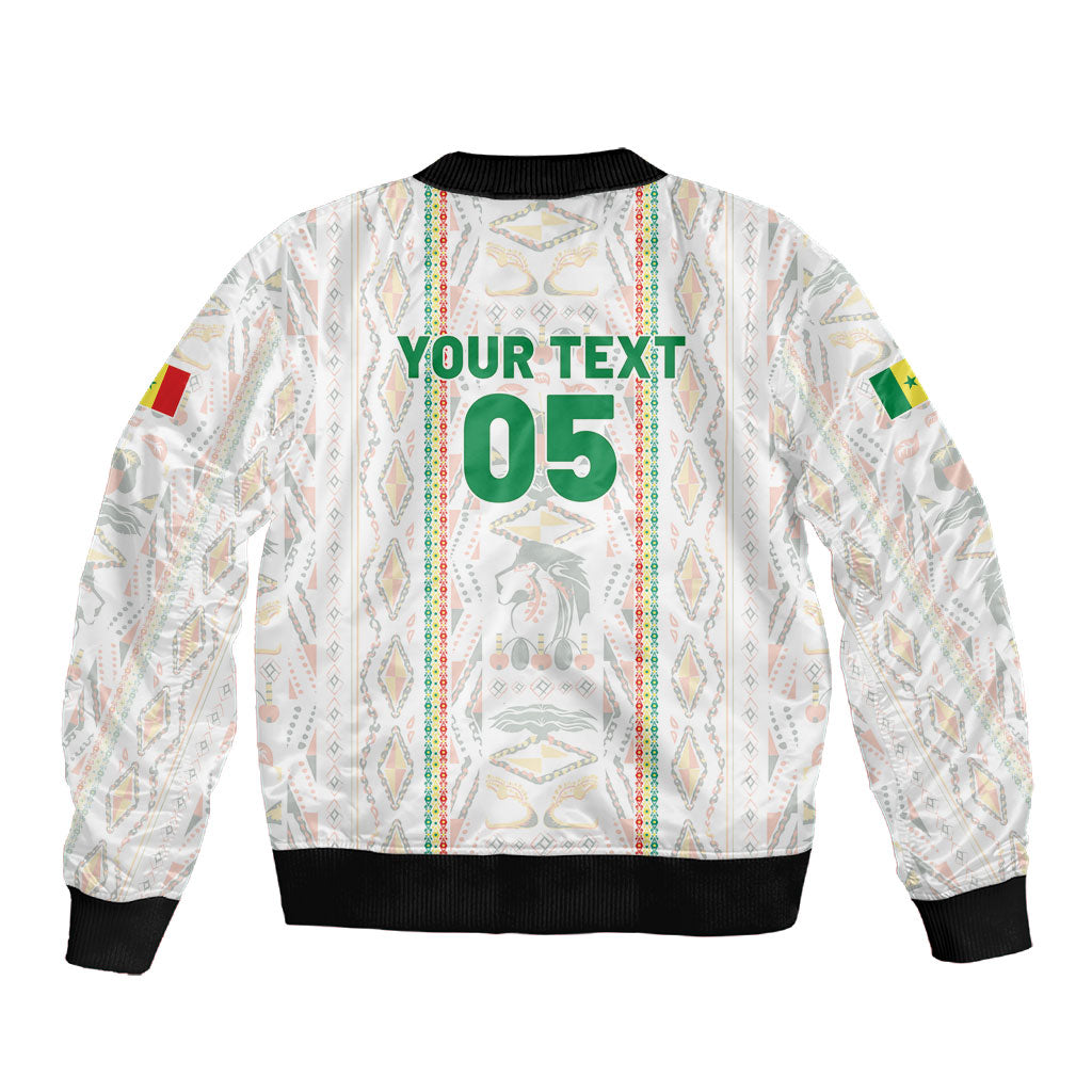 Custom Senegal Football 2026 Sleeve Zip Bomber Jacket Car Rapide-Inspired Pattern