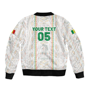 Custom Senegal Football 2026 Sleeve Zip Bomber Jacket Car Rapide-Inspired Pattern
