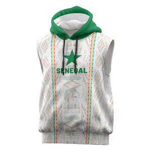Custom Senegal Football 2026 Sleeveless Hoodie Car Rapide-Inspired Pattern
