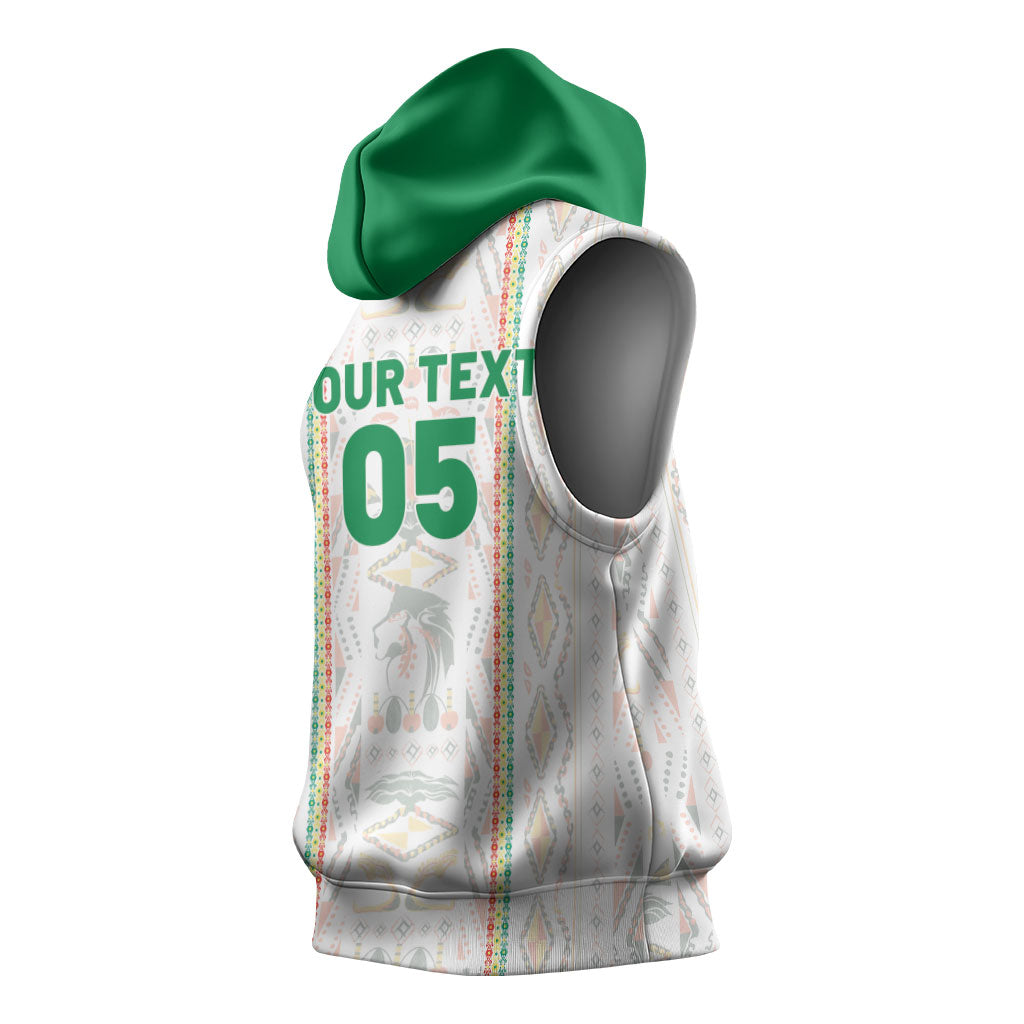 Custom Senegal Football 2026 Sleeveless Hoodie Car Rapide-Inspired Pattern