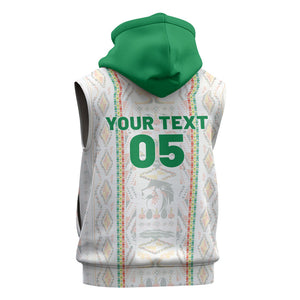 Custom Senegal Football 2026 Sleeveless Zip Hoodie Car Rapide-Inspired Pattern