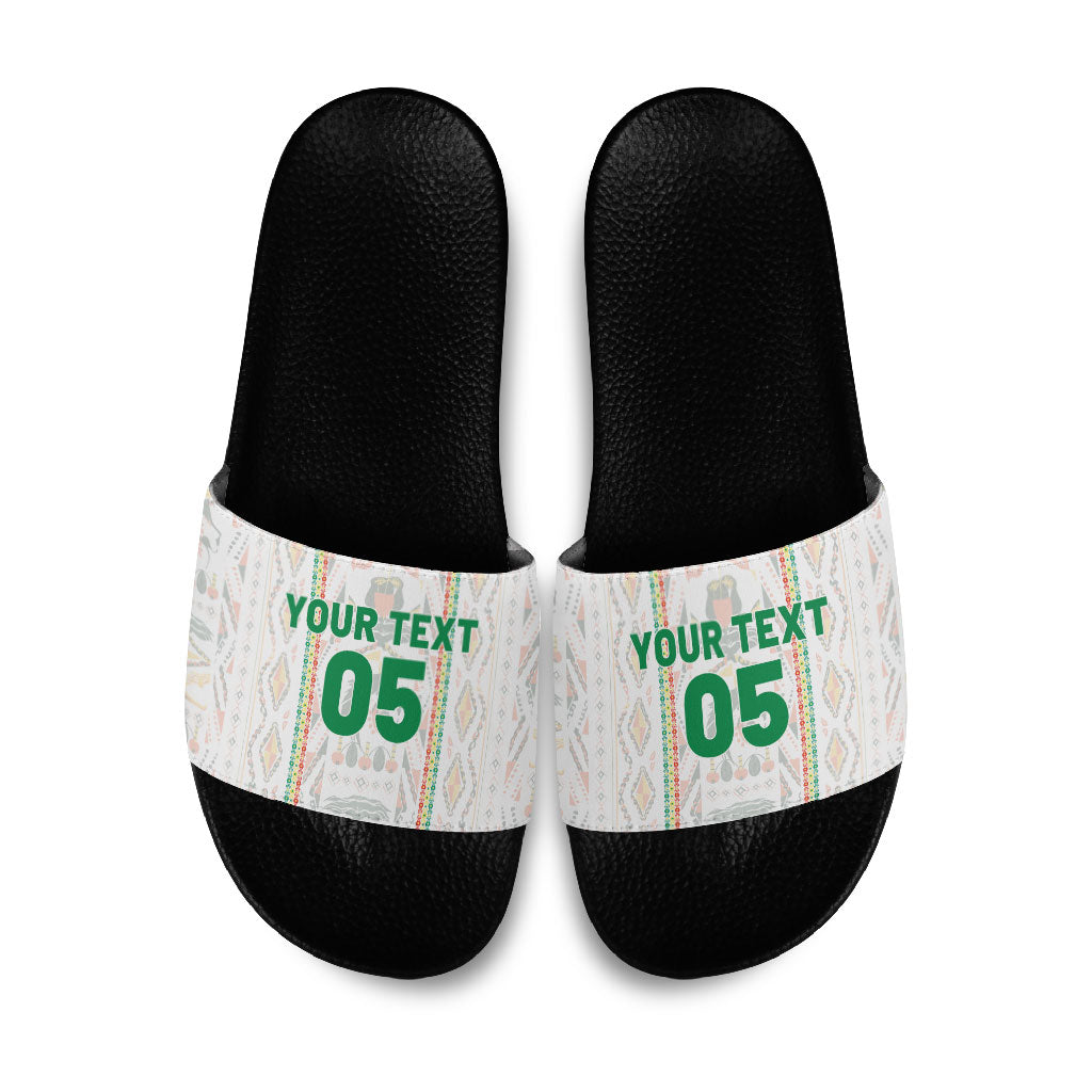 Custom Senegal Football 2026 Slide Sandals Car Rapide-Inspired Pattern