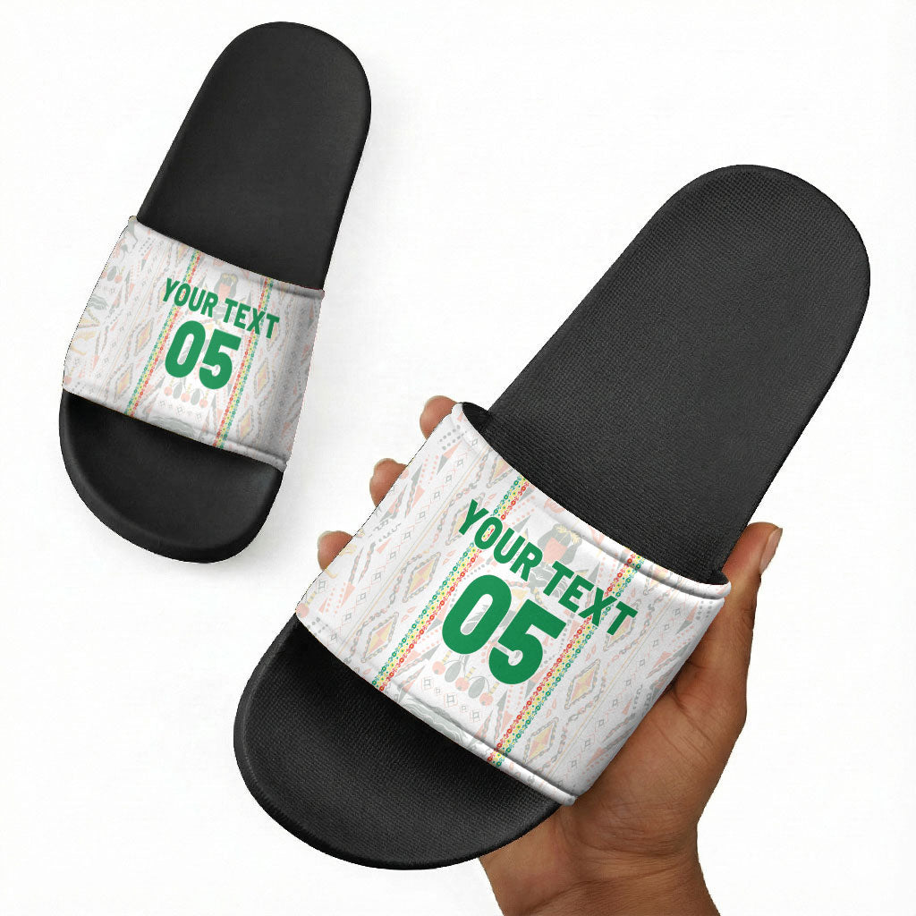 Custom Senegal Football 2026 Slide Sandals Car Rapide-Inspired Pattern